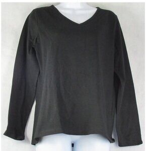 Charter Club Women's V-Neck T-Shirt Pajama Top, Black, Petite Small / PS